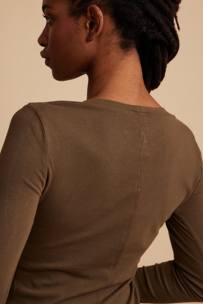 Fitted Long Sleeve Dress, Forest