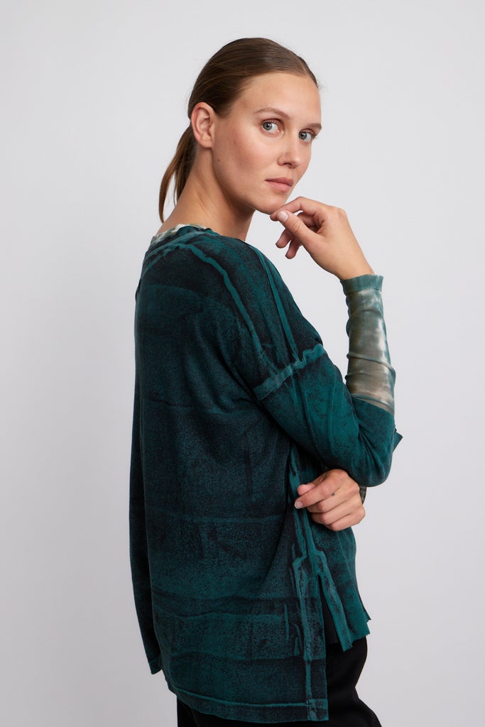 Cocoon Shirt, Black/Moss