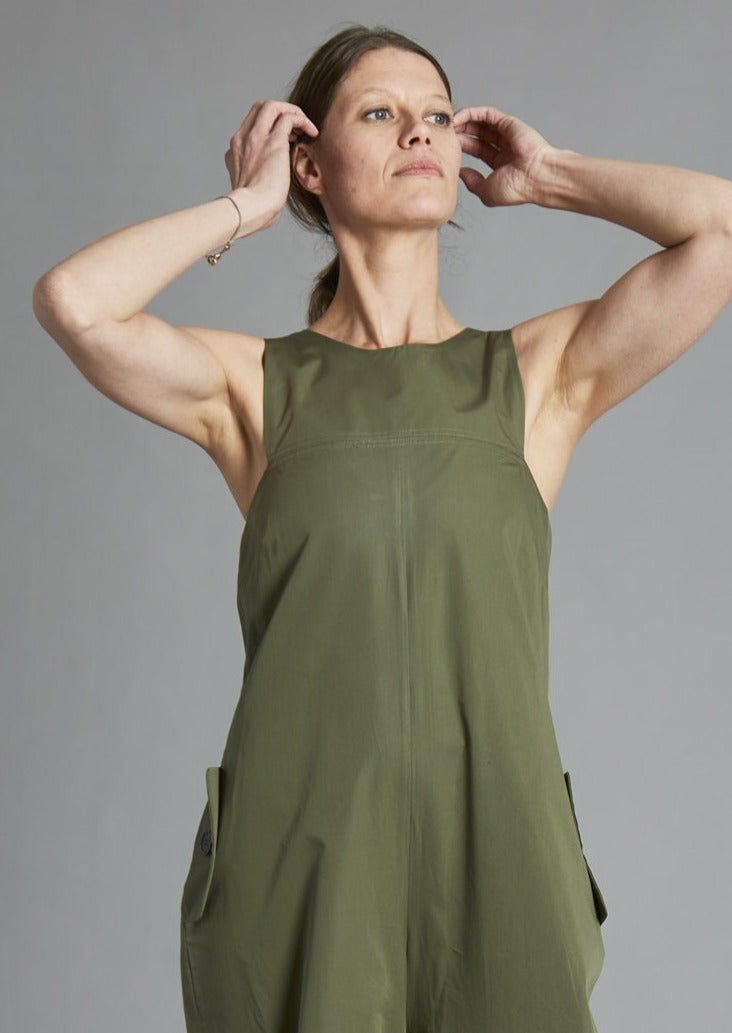 Architectural Cut Jumpsuit, Rocky Moss