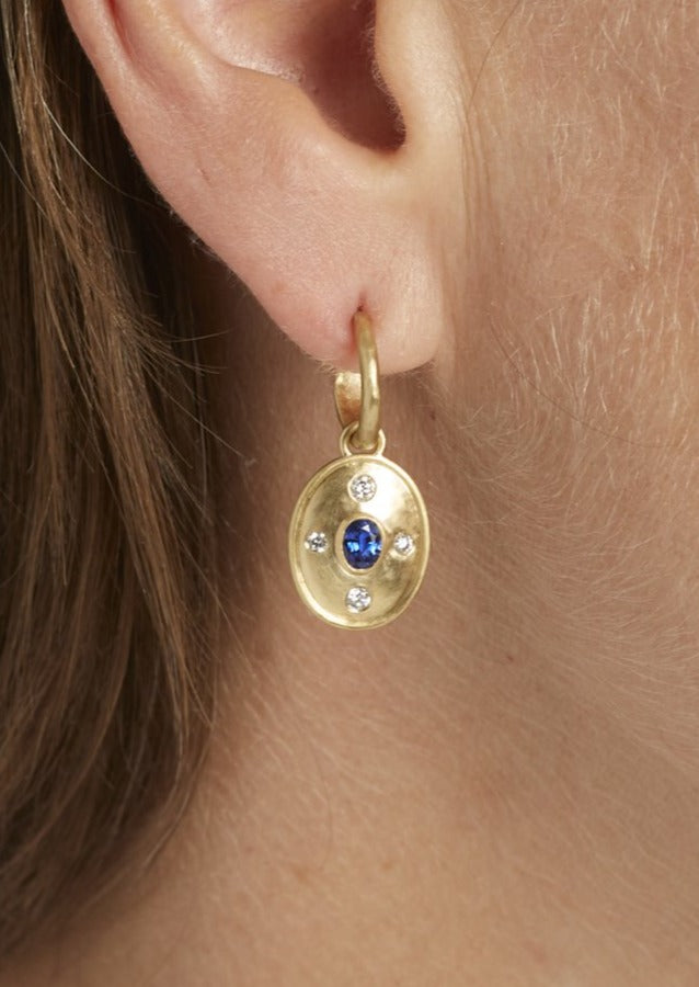 Sapphire & Diamond Earrings