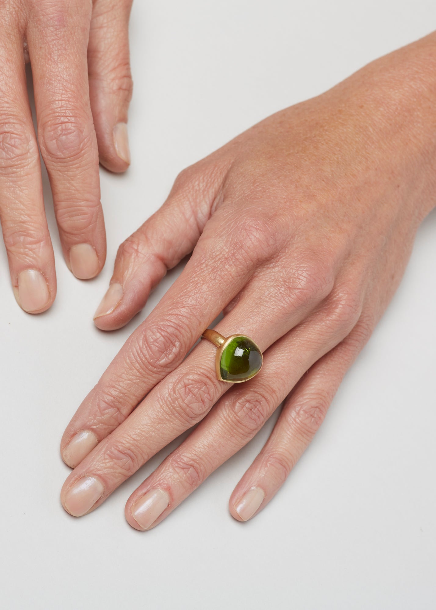 14.28cts Bright Green Tourmaline Ring