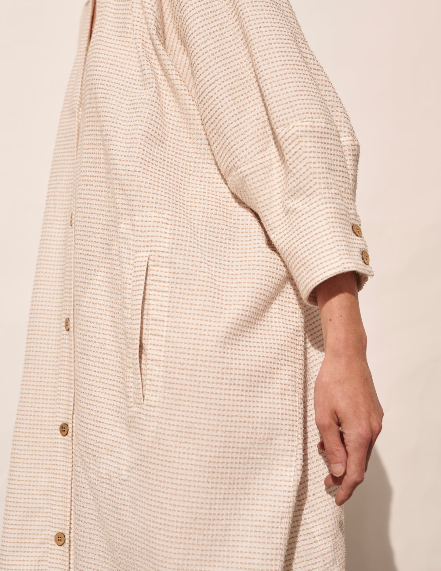 Lightweight Structured Shirt Dress, Cactus