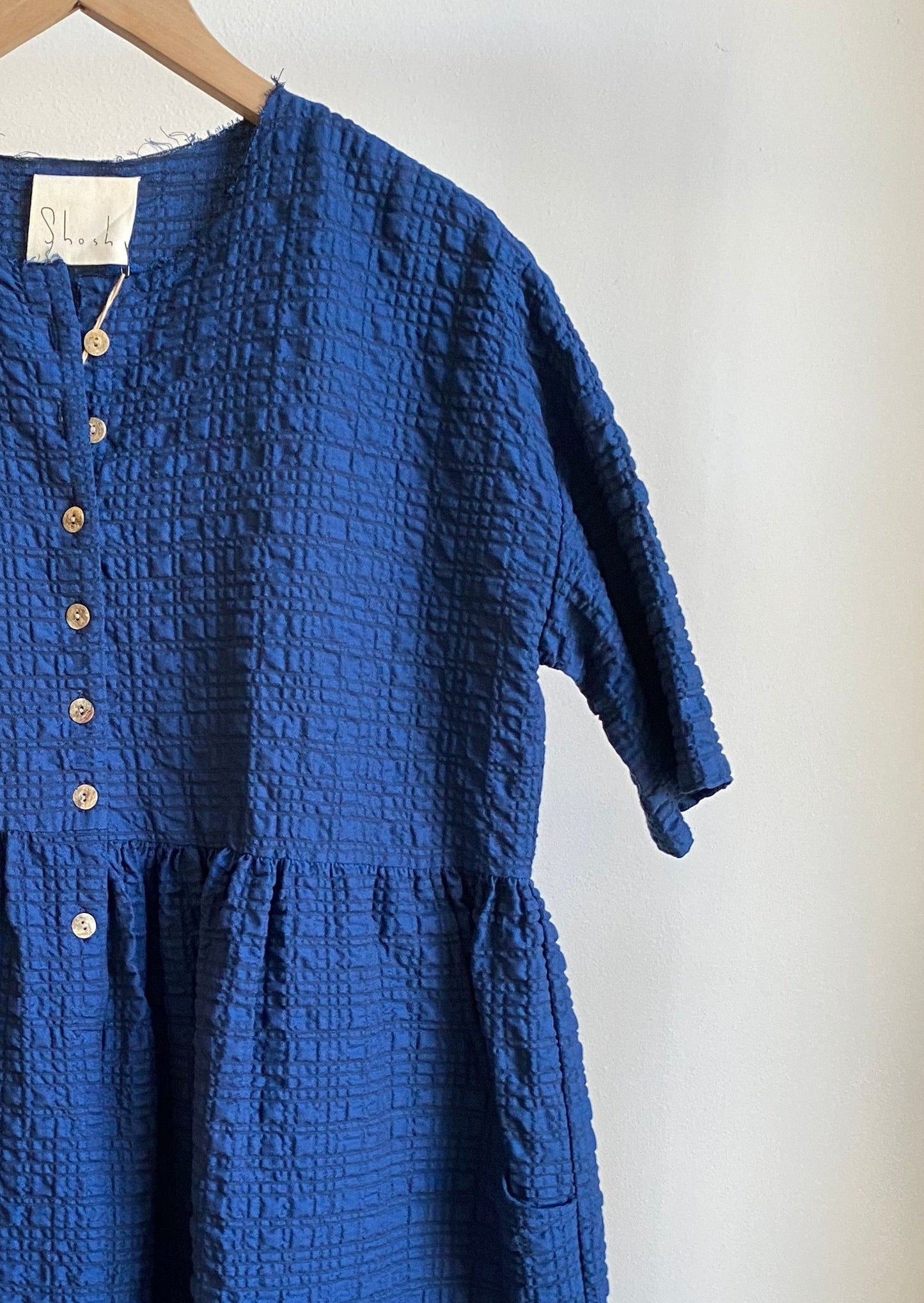 Button Front Dress, Ink