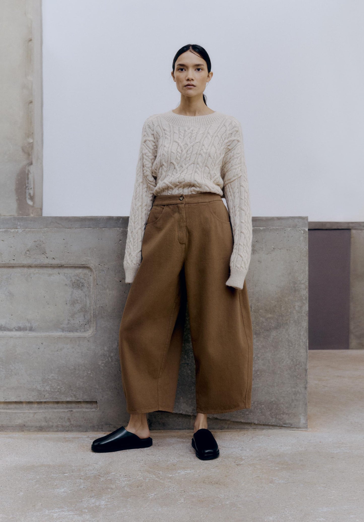 Ecowool Cable Sweater, Natural