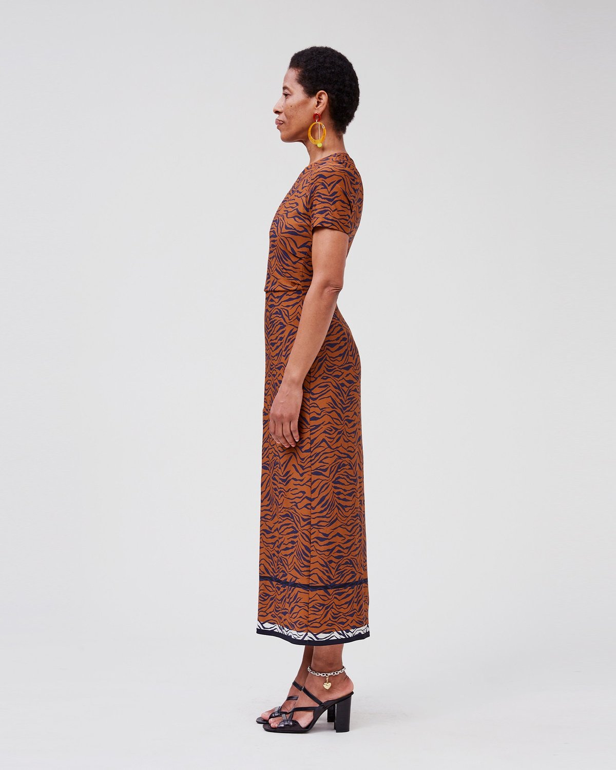 Amara Dress, Tobacco/Multi