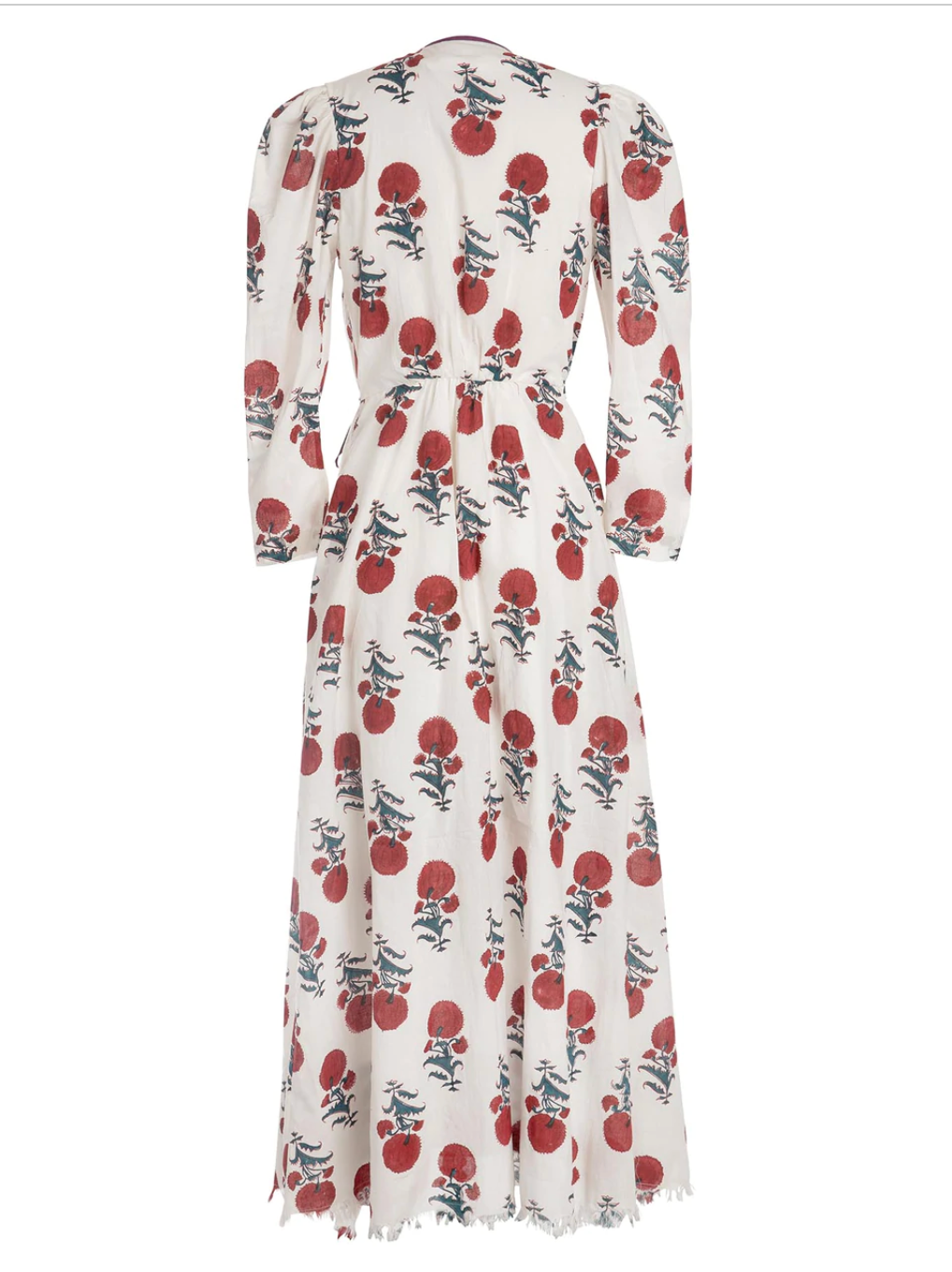 Lalli Wrap Dress, White & Poppy