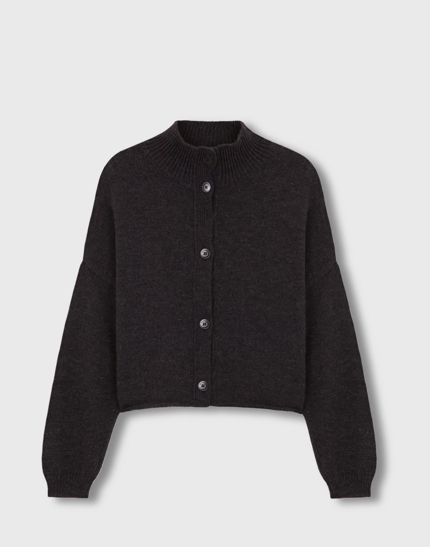 Wool + Alpaca Cardigan, Grey