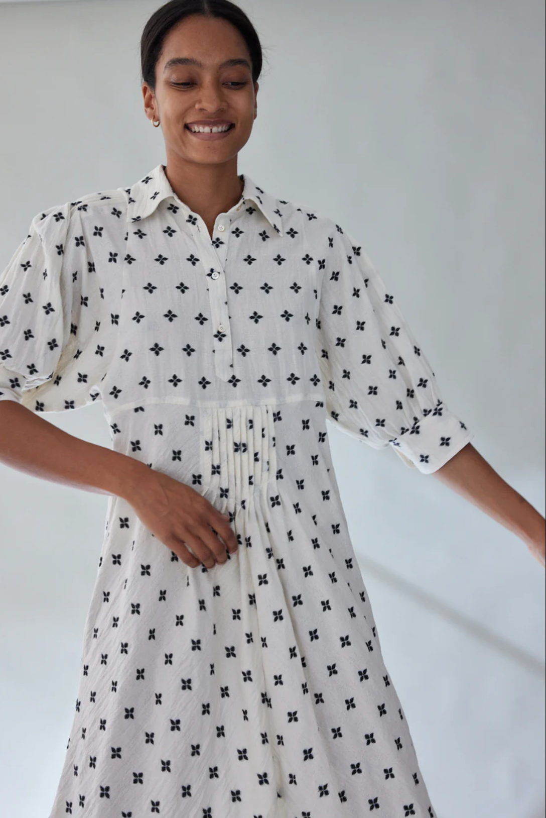 Zora Dress, Jet Blossom Fil Coupe