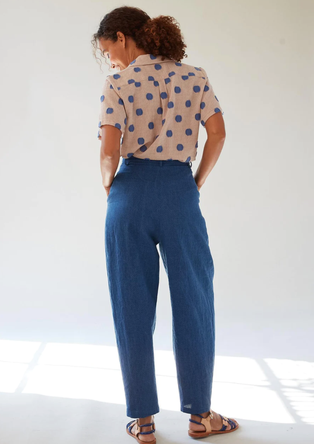 Johanson Shirt, Stripe with Clip Dot- Coast