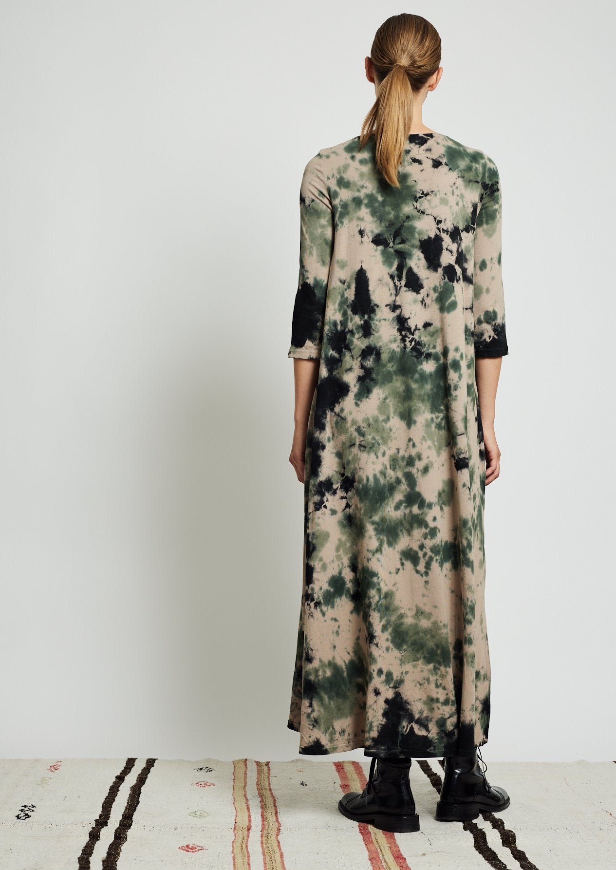 Drama Maxi Dress, Army Calico