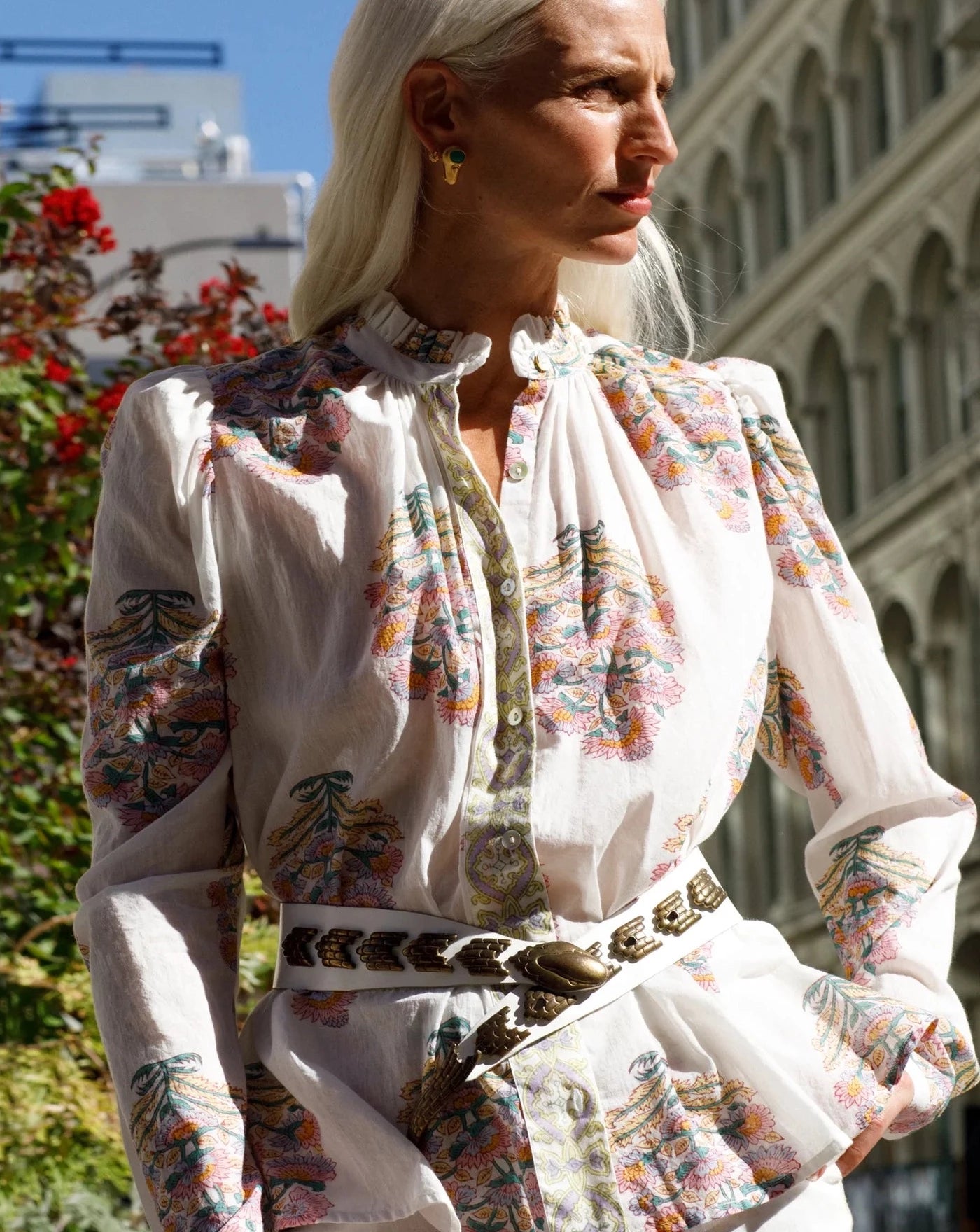 Annabel Honeysuckle Shirt, Multi Bouquet