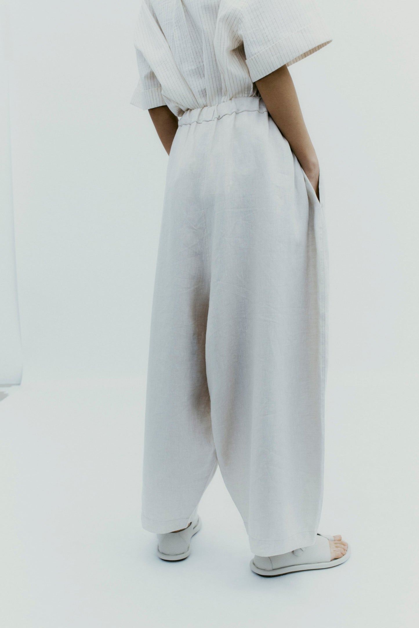 Maxi Linen Pants, Natural