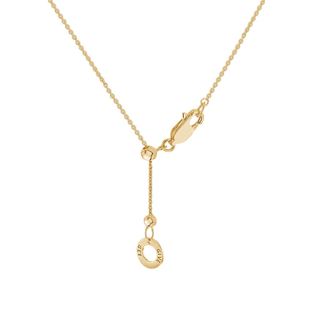 Joan Hornig Perfect Graduation Gift 18k Gold Dumbell Necklace with White Diamonds
