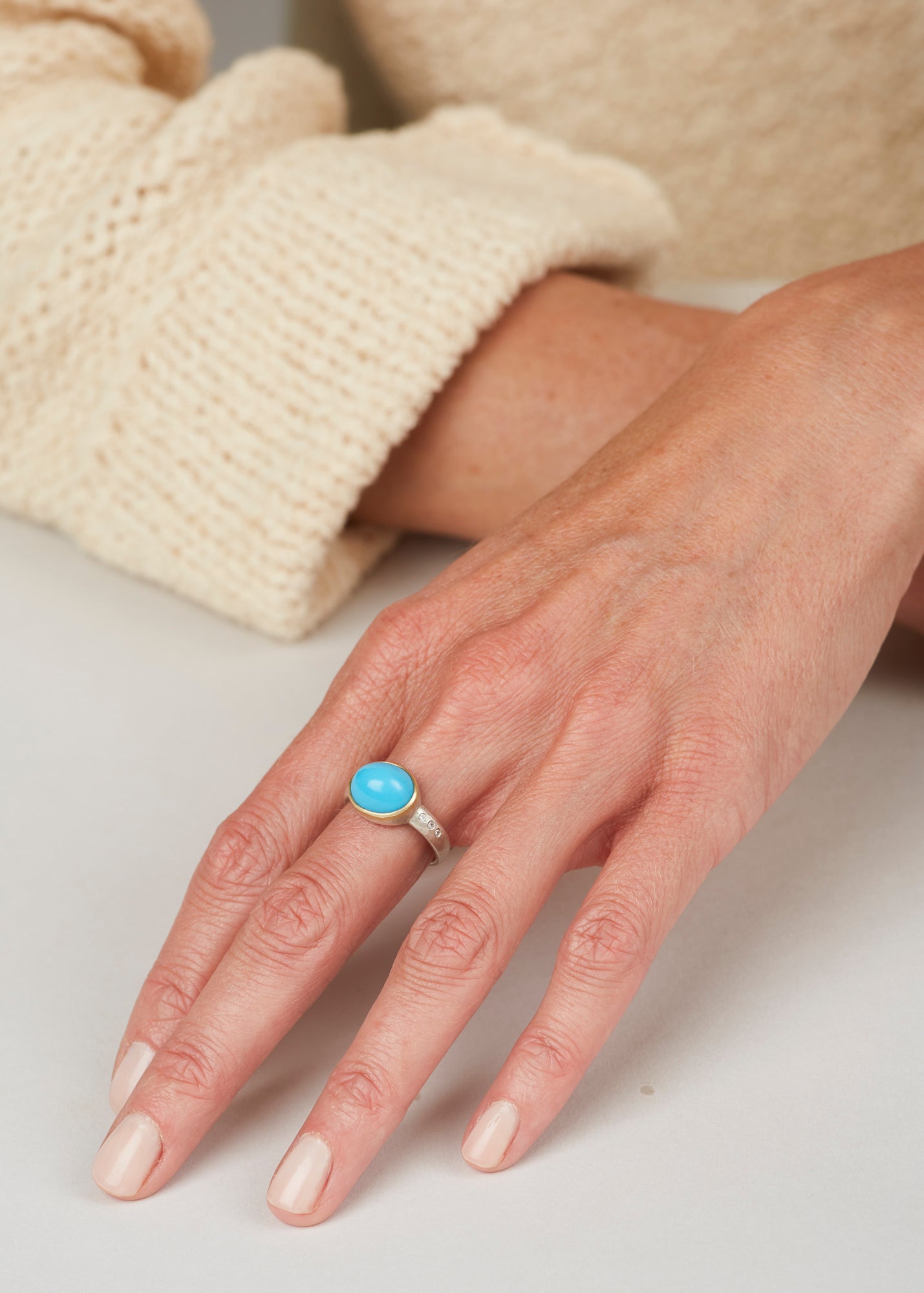 4.94ct Sleeping Beauty Ring .06ct Dia 18kt & Sterling