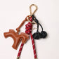 Bag Charm - Black Cherries & Brown Flying Horse