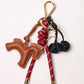 Bag Charm - Brown Horse & Black Cherries, Burgundy