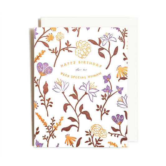 Special Human Birthday Floral Card
