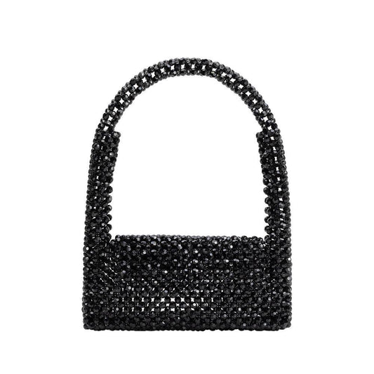 Tawny Black Beaded Bag
