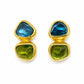 London Blue Topaz & Peridot Post Earrings