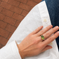 Green Tourmaline 18KG & Sterling Silver Ring