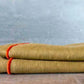 100% Linen Green/Haystack Cloth Dinner Napkins, Set of 2