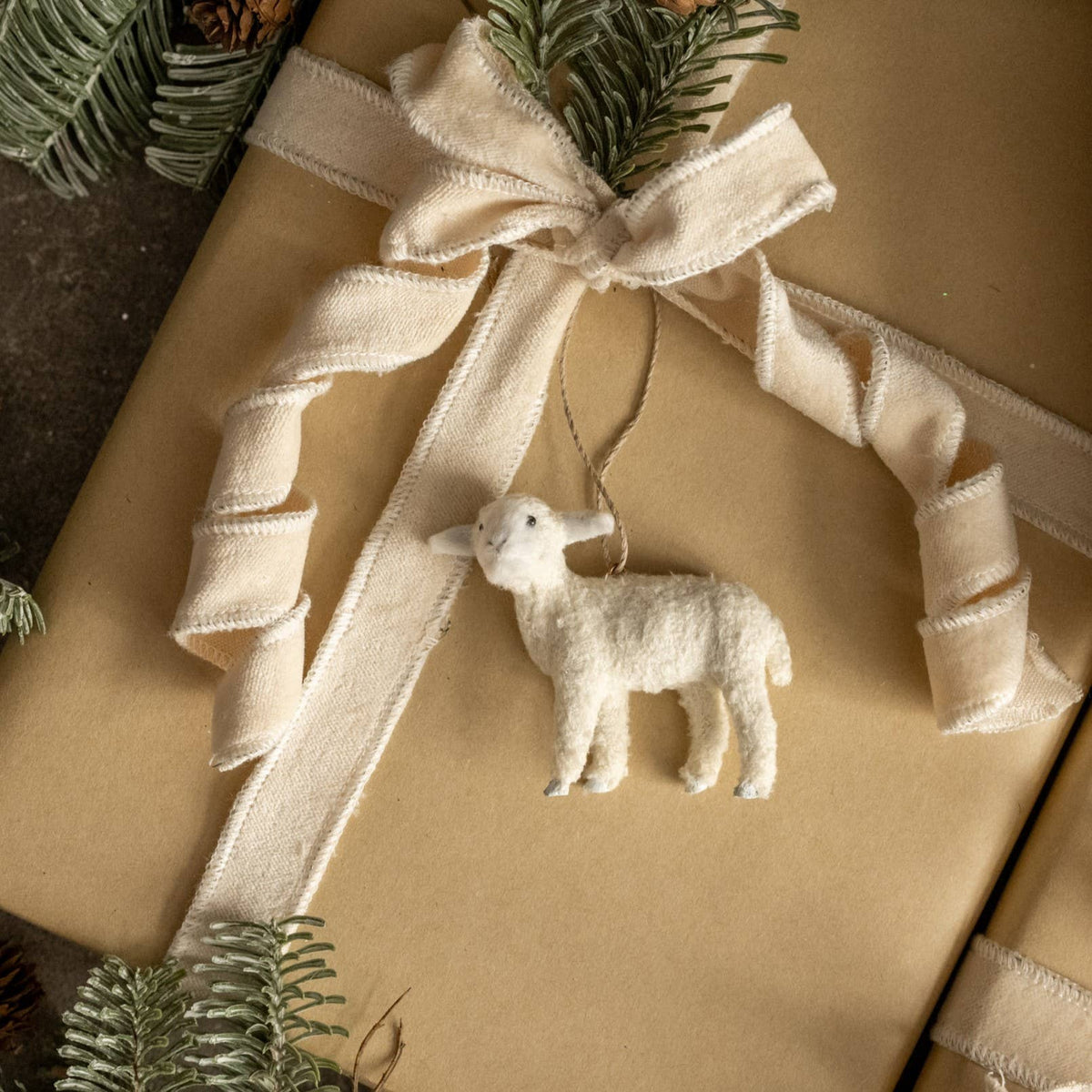 Standing Lamb Holiday Ornament