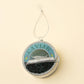 Caviar Glass Ornament, Silver Glitter