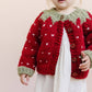 Strawberry Cardi: Red / M 2-3y