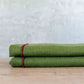 100% Linen Holiday Green/Burgaundy Cloth Napkins, Set of 2