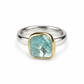 Aquamarine 18KG & Sterling Silver Ring