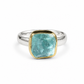 Aquamarine 18KG & Sterling Silver Ring