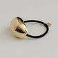 Bold Gold Crescent Metal Cuff Hair Tie