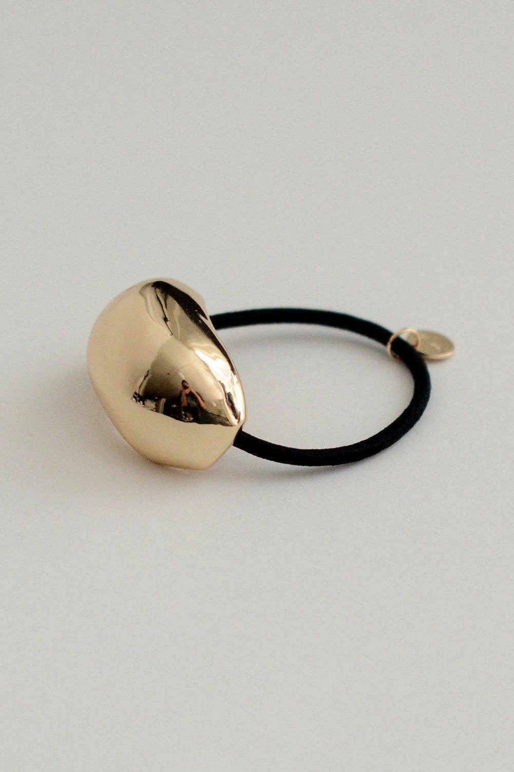 Bold Gold Crescent Metal Cuff Hair Tie