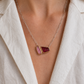 Pink & Red Tourmaline Necklace