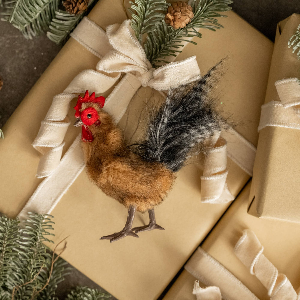 Fur Rooster Holiday Ornament