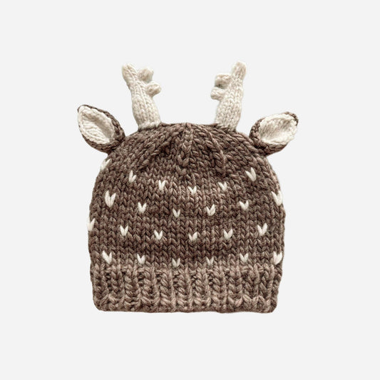 Sawyer Deer Beanie: Tan / 2-5y