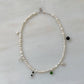 Frosted Pearl Charm Necklace: 18"
