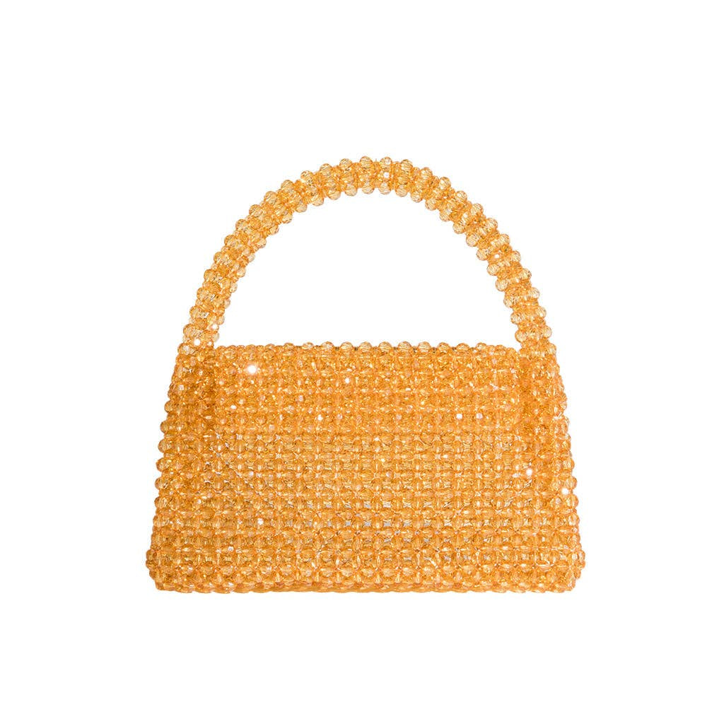 Sherry Citrine Small Beaded Bag