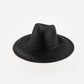 Gigi Pip - Ozzy Packable Straw Sun Hat: Black / S/M 57