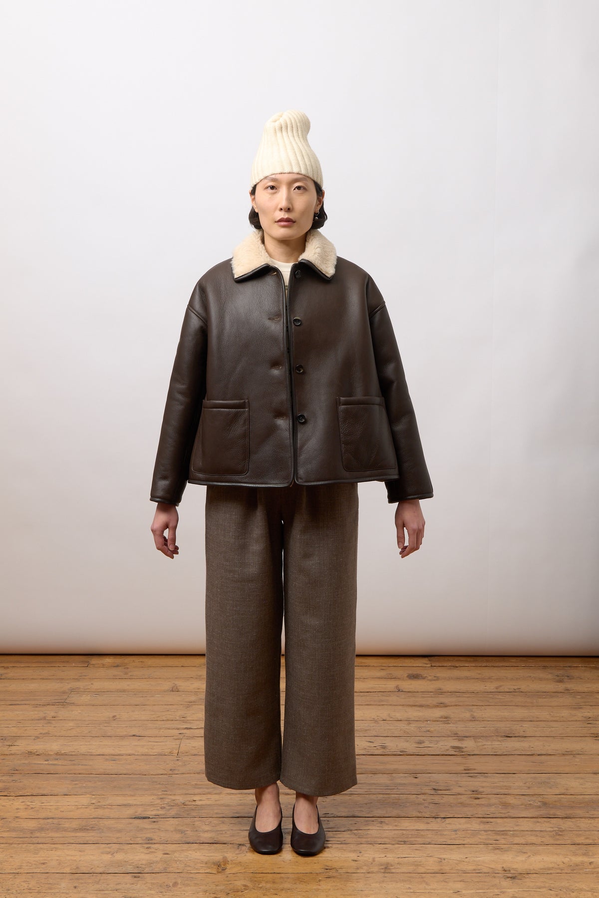 Avis Jacket, Chocolate Curly Hair Sheepskin