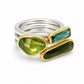Green Tourmaline &  Peridot Ring