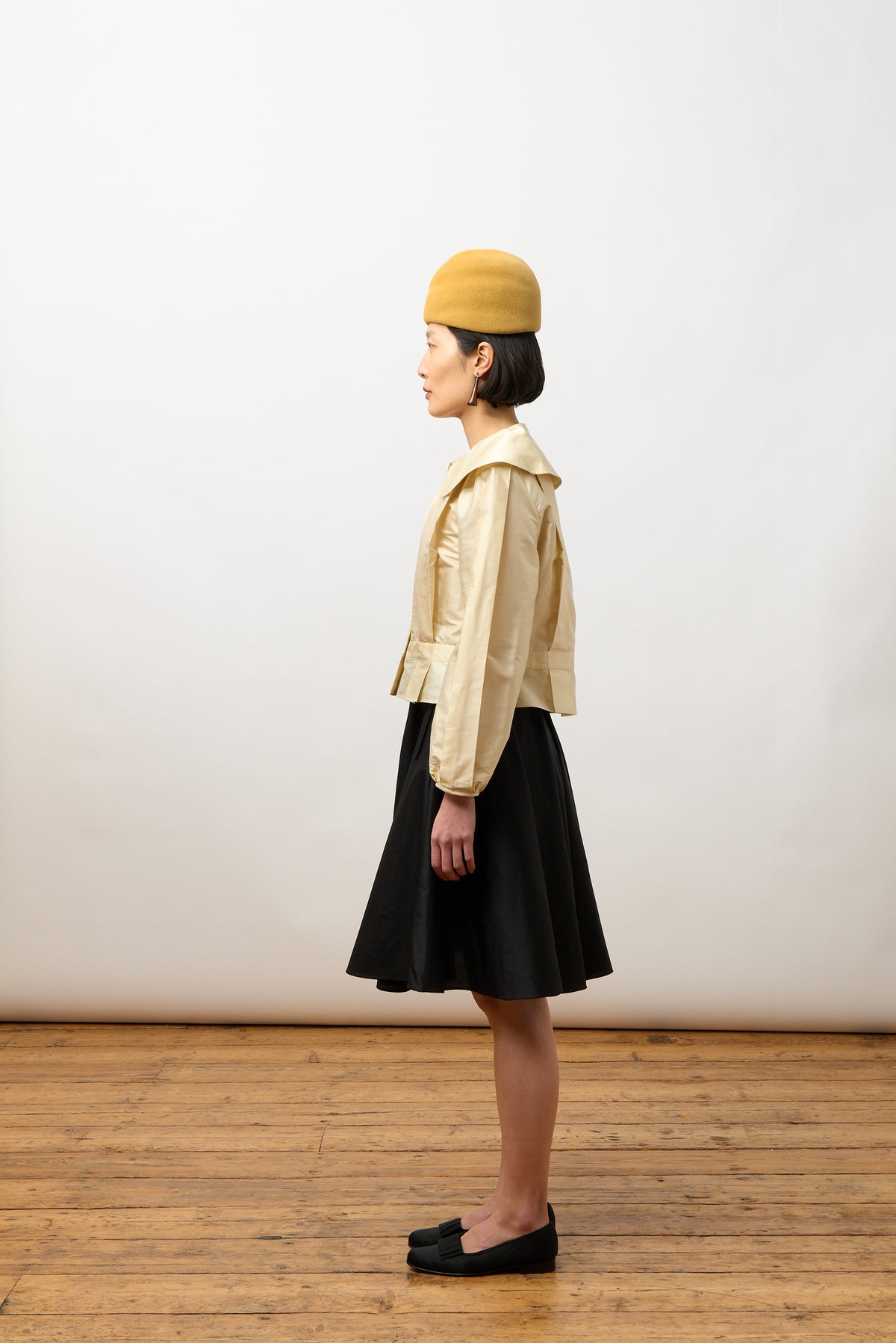 Box Pleat Blouse, Silk Dupion