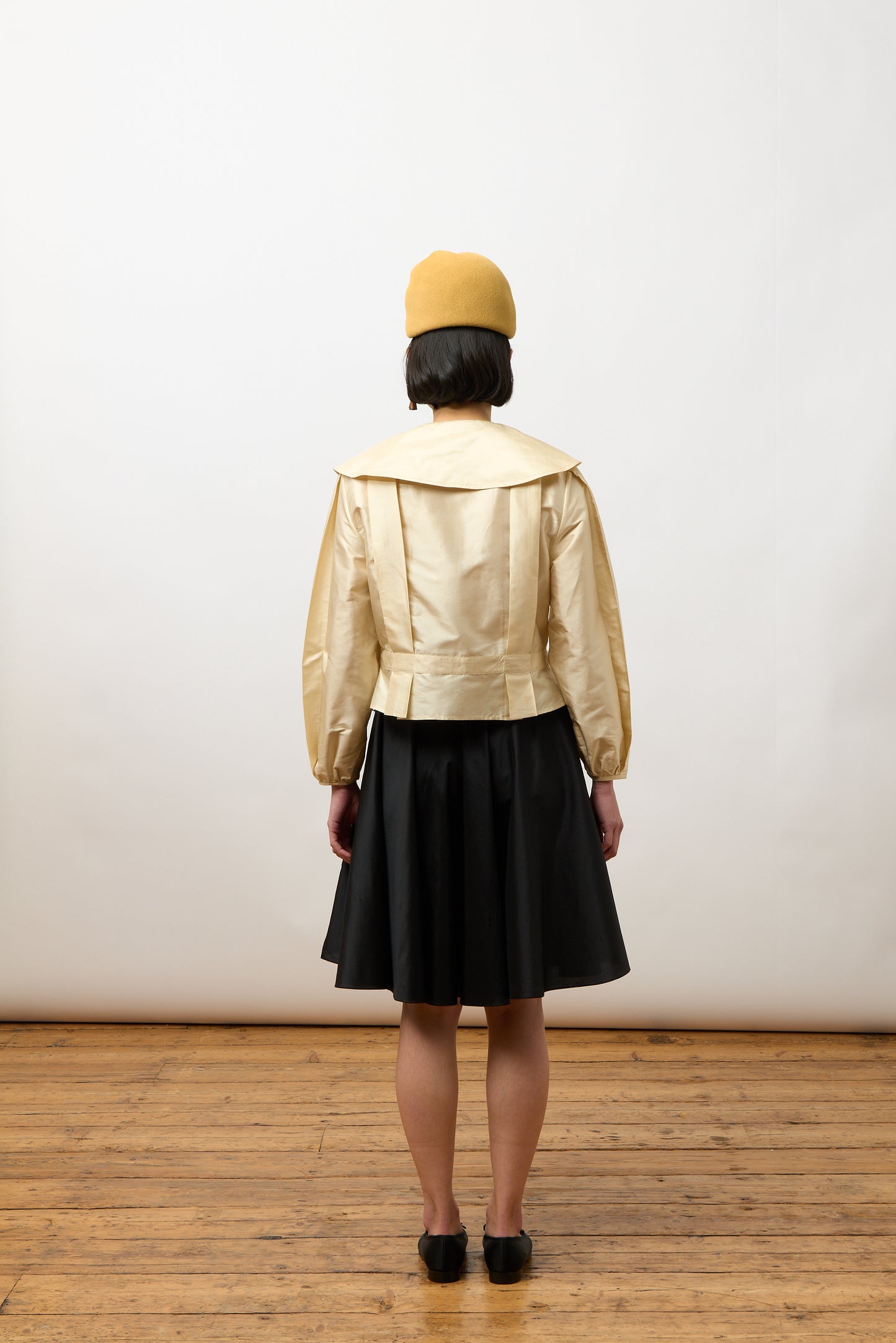 Box Pleat Blouse, Silk Dupion
