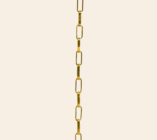 Bail Link Chain Bracelet in 22K Gold
