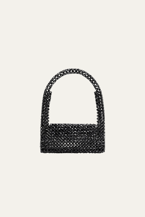 Tawny Black Beaded Bag