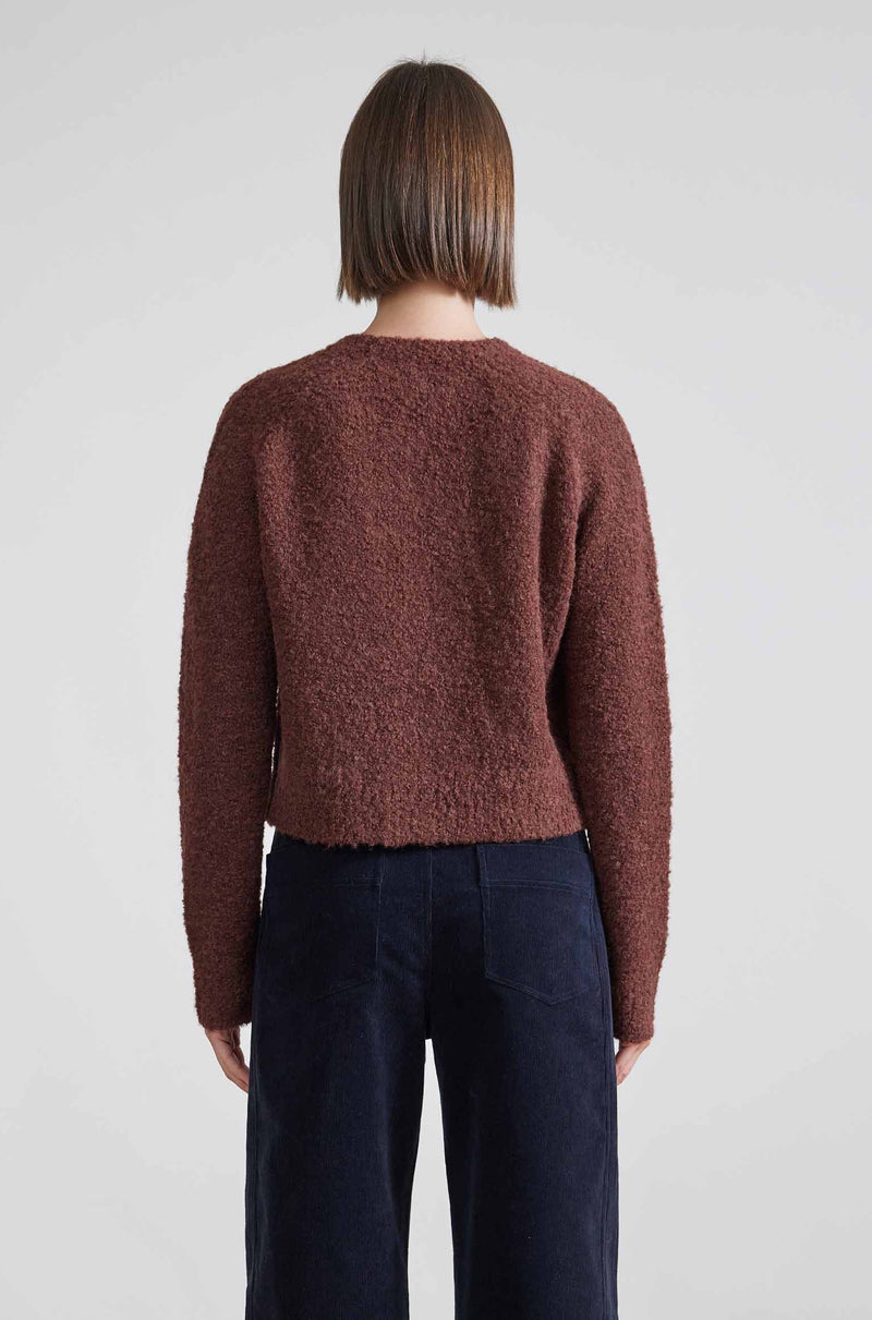 Liisa Textured Sweater, Chocolate