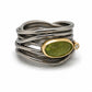 Peridot & Diamond S/S & 18KG Ring