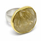 Rutilated Quartz 18KG & S/S Ring