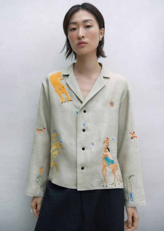 Linen Embroidered Shirt