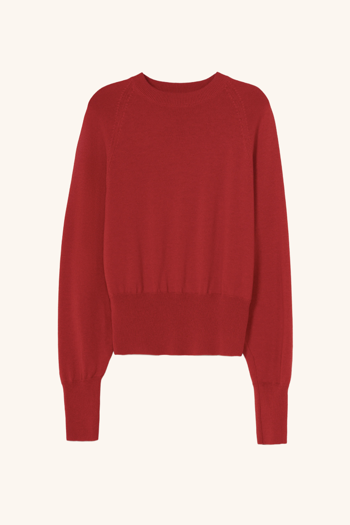 Merino Wool Sweater, Red
